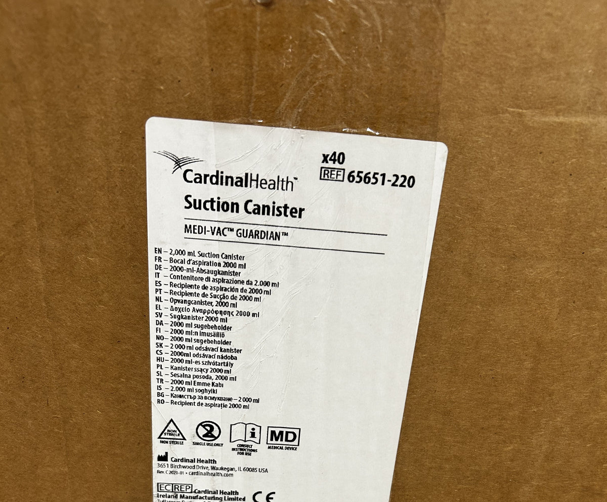 Cardinal 65651-220 Suction Canister 2000 mL 40/cs – Better Life Mart