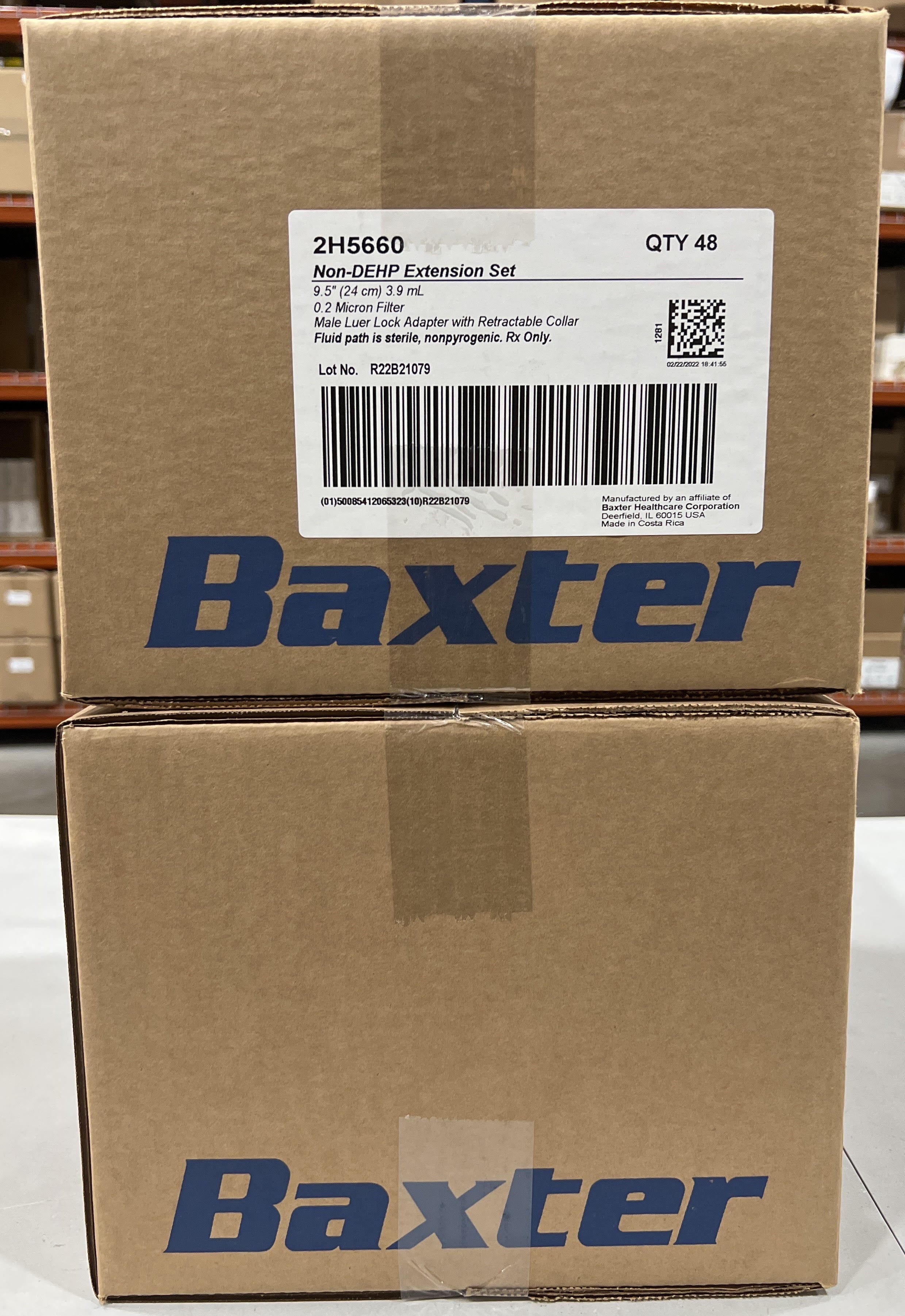 Baxter 2H5660 Extension Set with 0.22-Micron Filter 48/cs – Better 