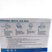 Disposable Medical Face Mask, FDA/CE approved mask 50 Pcs blue - Better Life Mart