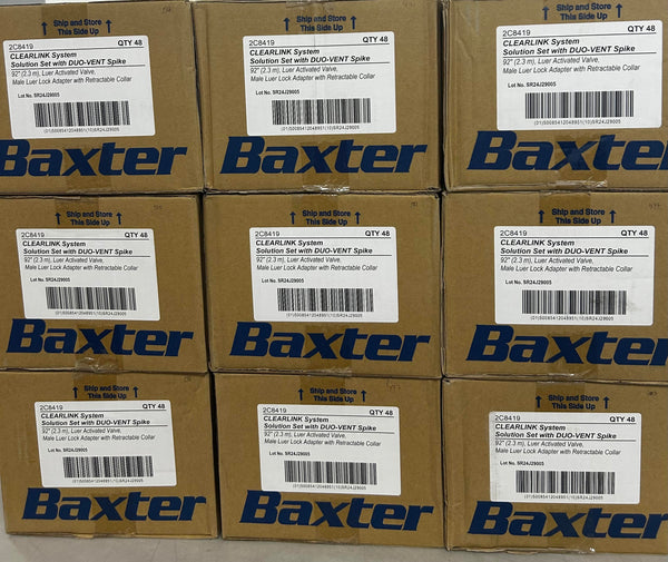 Baxter 2C8419 IV Solution Set Clearlink 48/cs