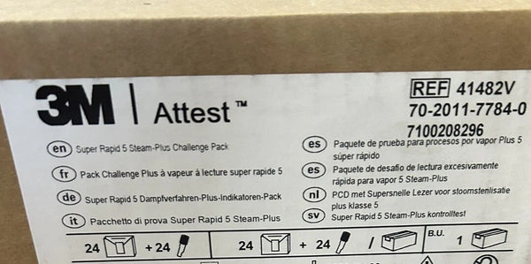 3M 41482V Attest Super Rapid 5 Biological Indicator 24/cs