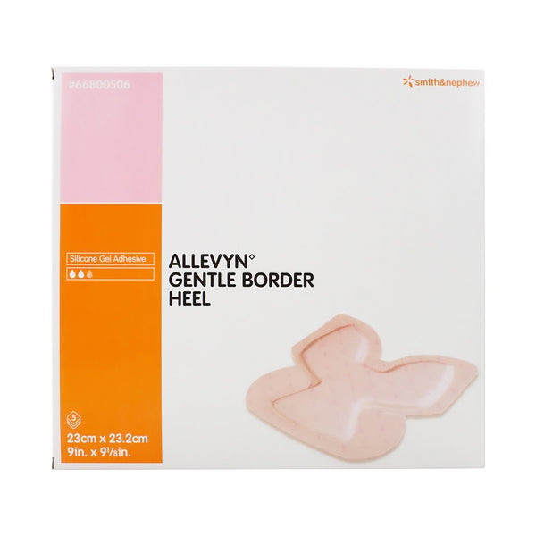 66800506 Foam Dressing Allevyn Gentle Border Heel 35/cs
