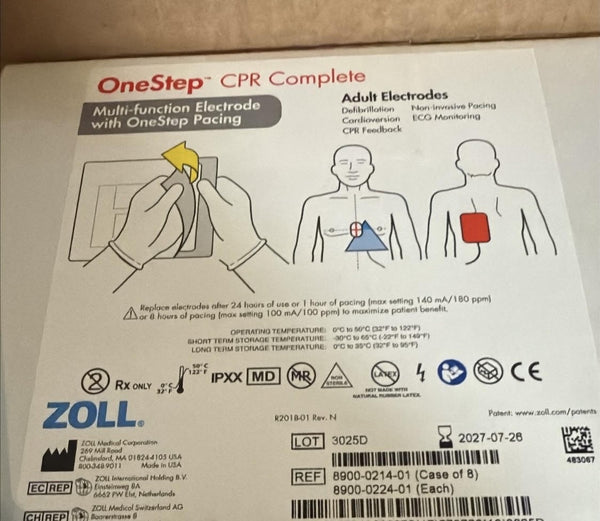 Zoll Medical 8900-0214-01 ECG Monitoring Electrode 8/cs