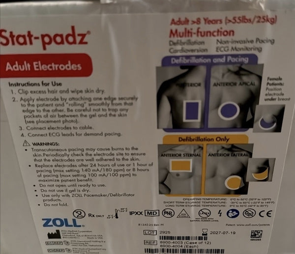 Zoll Medical 8900-4003  Stat Padz® Electrode 12/cs