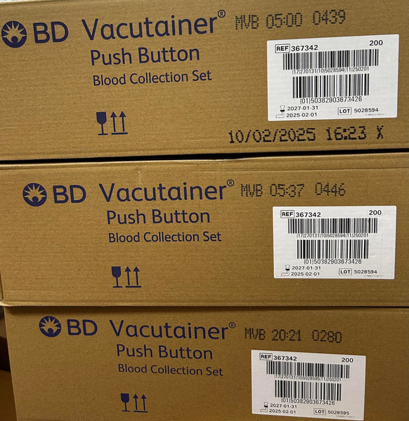 BD 367342 BD Pushbutton Blood Collection Set 23G x¾"
