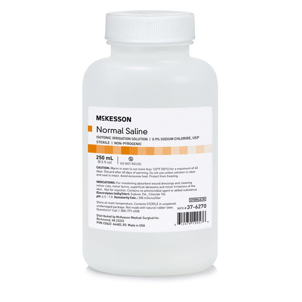 McKesson 37-6270 Irrigation Solution 0.9% Sodium Chloride 250 mL -Better Life Mart