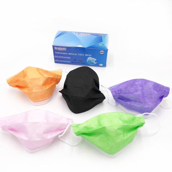 Disposable Medical Face Mask, FDA/CE approved mask, 50 Pcs Multicolor-B - Better Life Mart