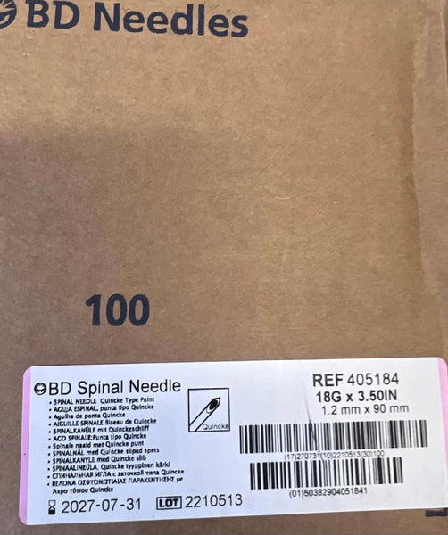 	
BD 405184 Spinal Needle Quincke 18G x 3.5"-Better Life Mart 