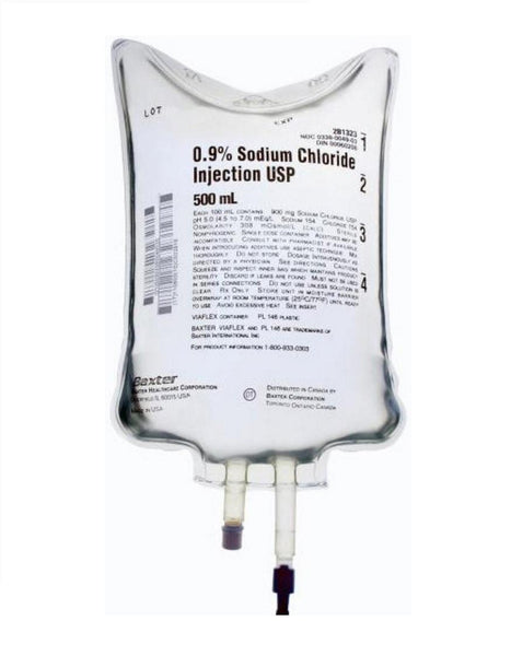 Baxter 2B1323Q,0.9% Sodium Chloride Injection Solution USP 500 mL- Better Life Mart