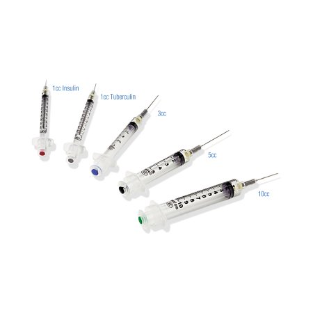 Retractable Technologies 10151 VanishPoint Tuberculin Syringe, 1 mL, 25G x 5/8"